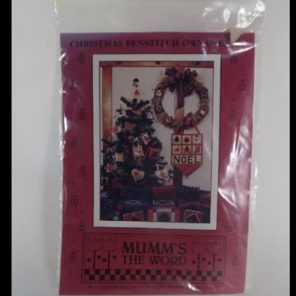 🌷5/25 SALE Debbie Mumms the Word Penstitch Ornaments Christmas Quilting Pattern